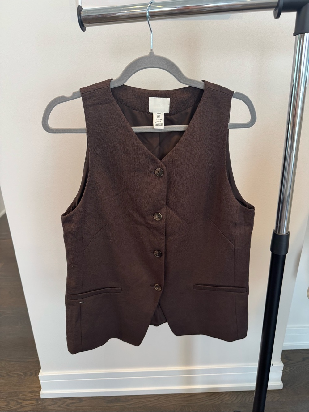 H&M Brown Button-Front Women's Vest
